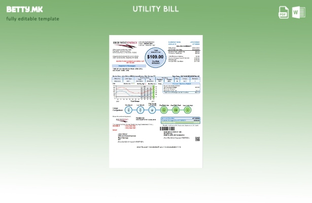 модерен стил на САД Вајоминг High West Energy шаблон за верзија за комунални усл